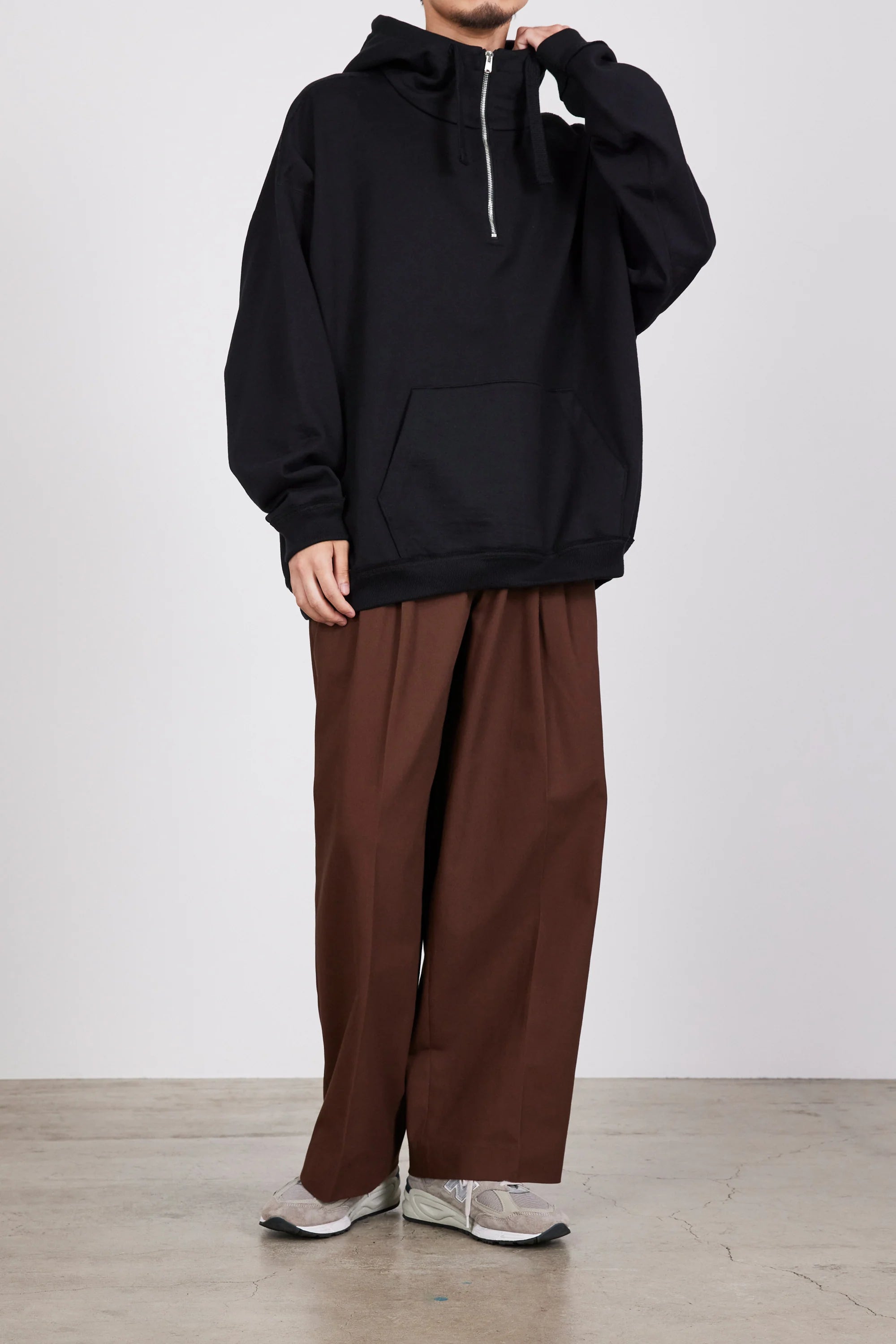 MARKAWARE ORGANIC COTTON SURVIVAL CLOTH TRIPLE PLEATED WIDE TROUSERS