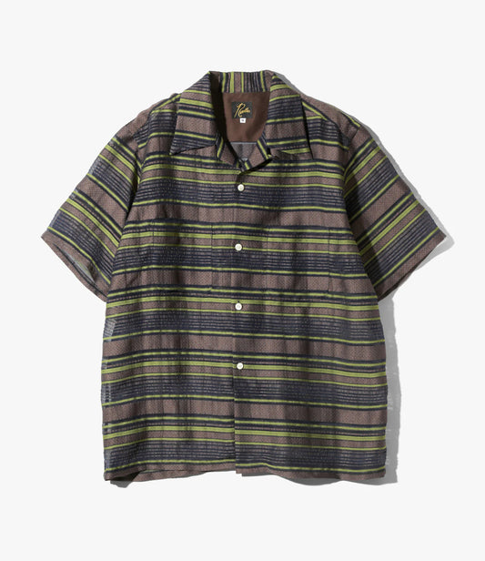 Needles S/S One-Up Shirt - PE/CU/N/C/R Chiffon Stripe Jq.