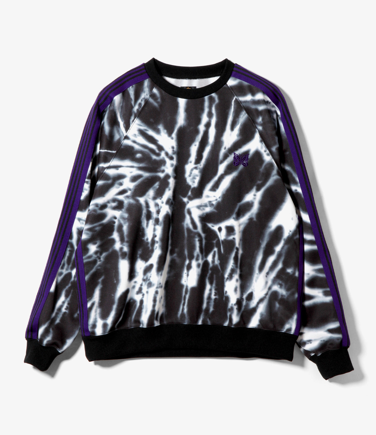 Needles Track Crew Neck Shirt- P/S- Tie Dye Print