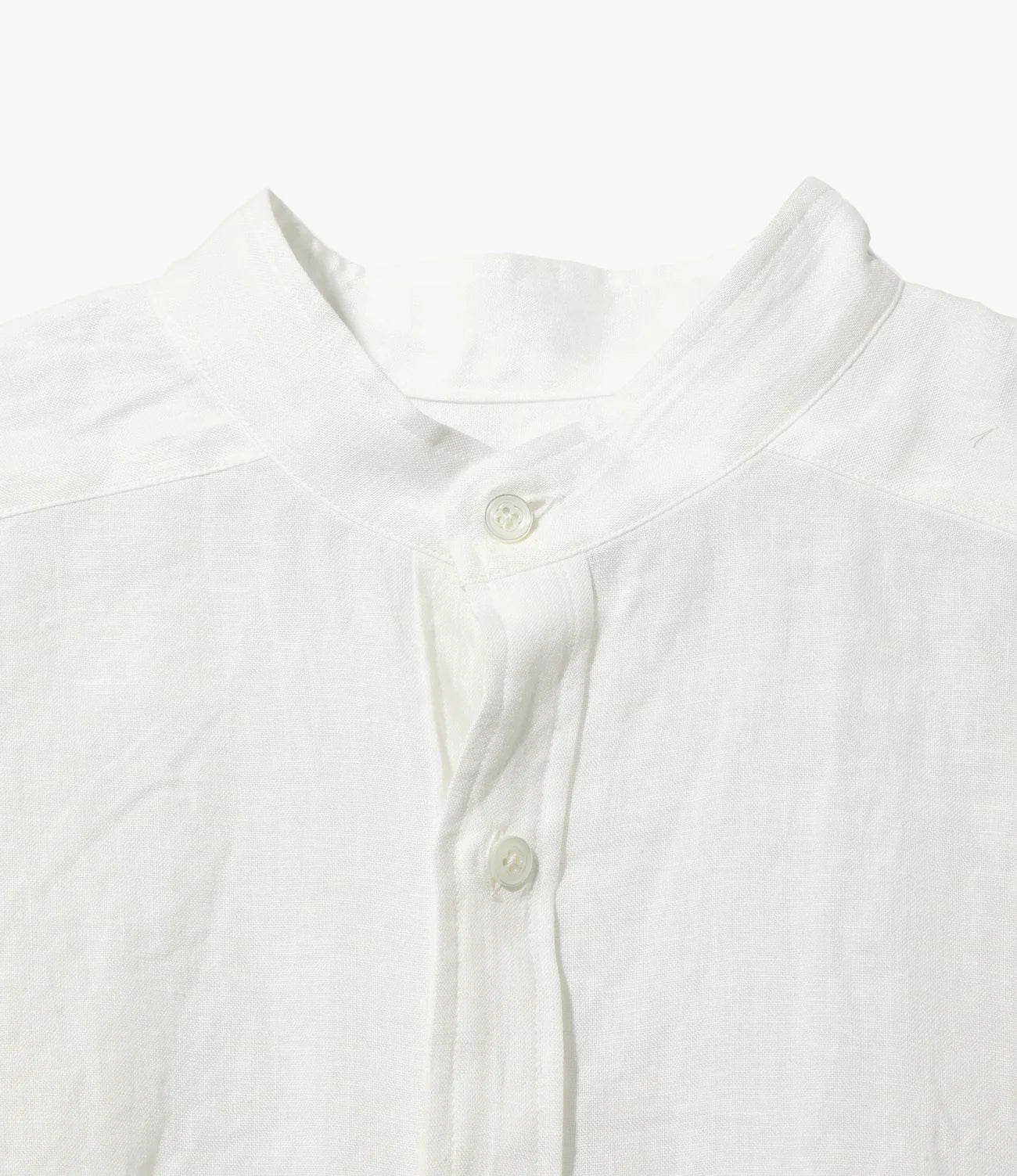 Needles Band Collar EDW Shirt - Linen Canvas – unexpected store