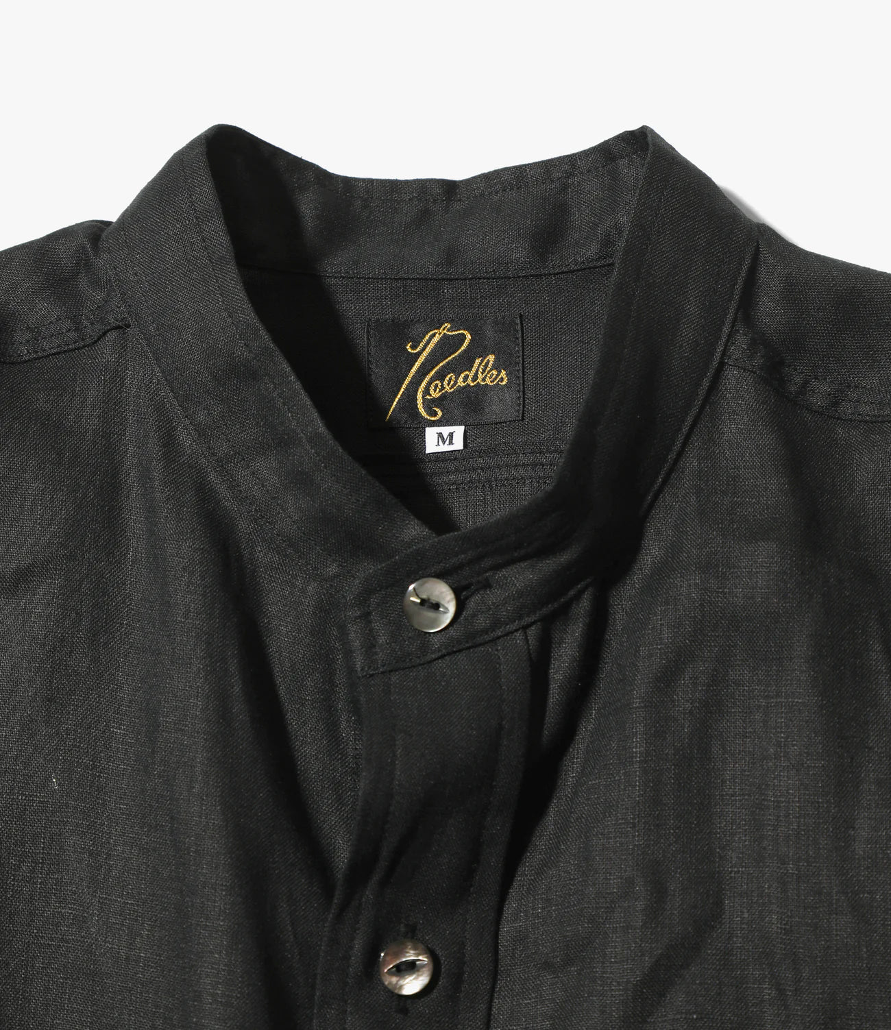 Needles Band Collar Work Shirt - Linen Canvas