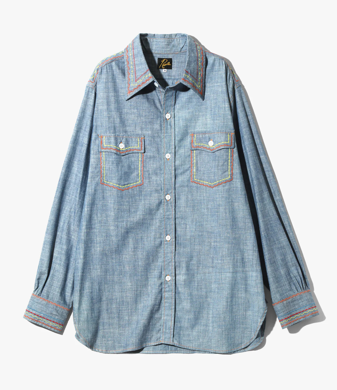 Needles Work Shirt - Cotton Chambray / India Emb.