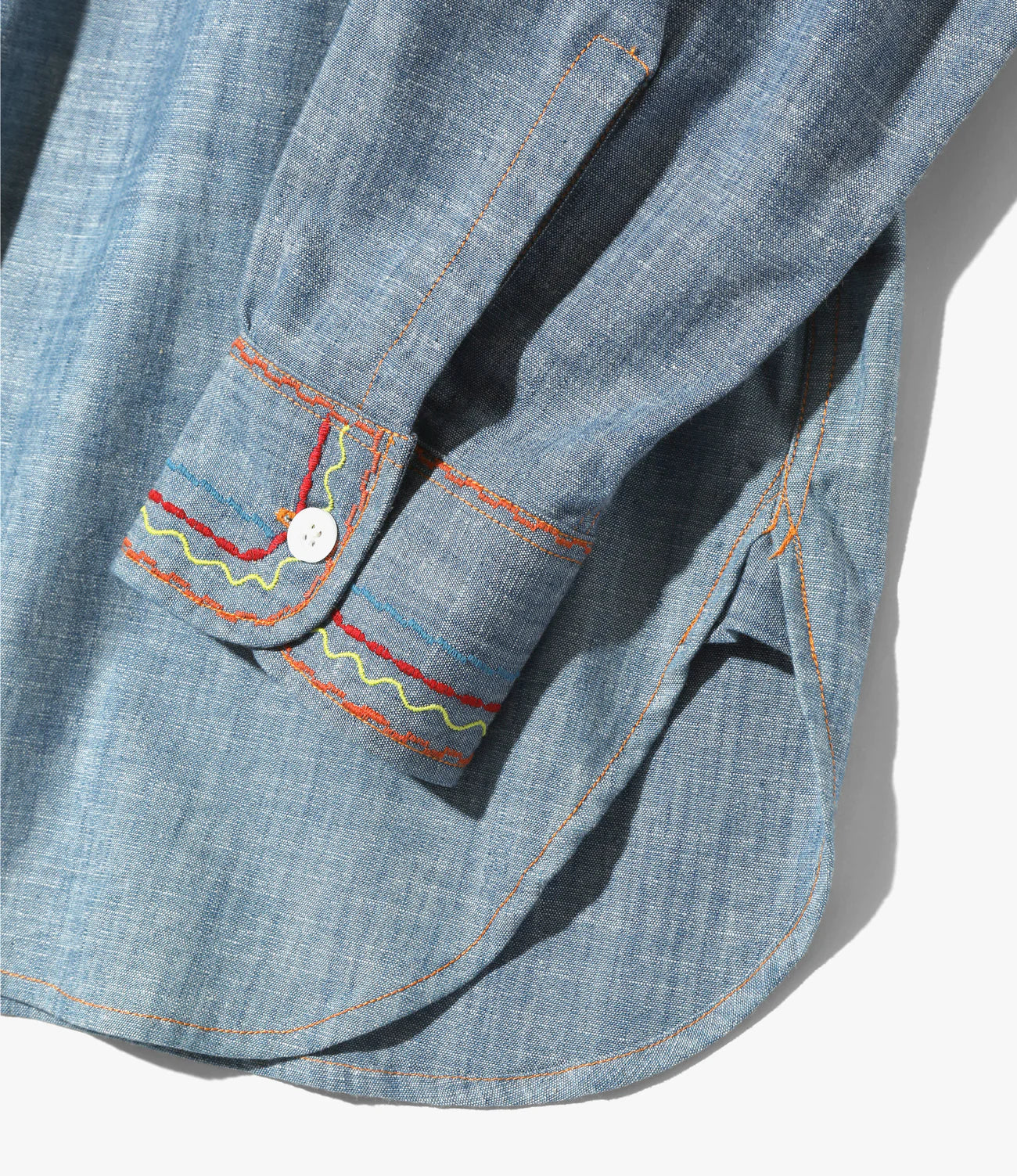 Needles Work Shirt - Cotton Chambray / India Emb.