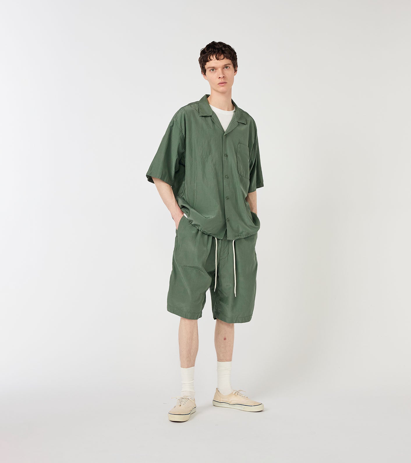 nanamica Open Collar S/S Shirt