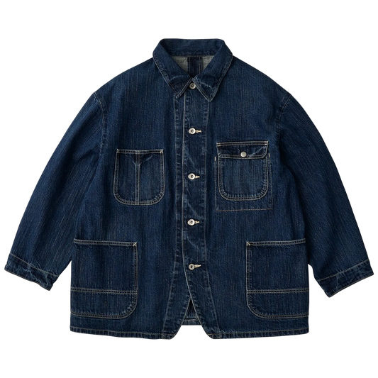 Porter Classic STEINBECK DENIM COVERALLS -NAVY-