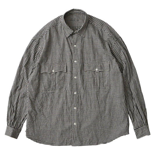Porter Classic ROLL UP FLANNEL GINGHAM CHECK SHIRT