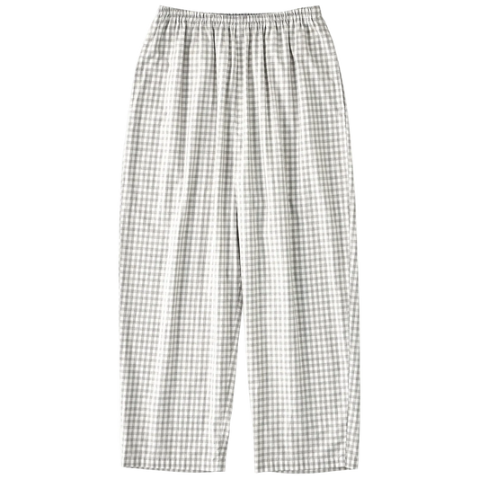 Porter Classic HEATHER GINGHAM CHECK PEACE PANTS (GIZA 120/2)