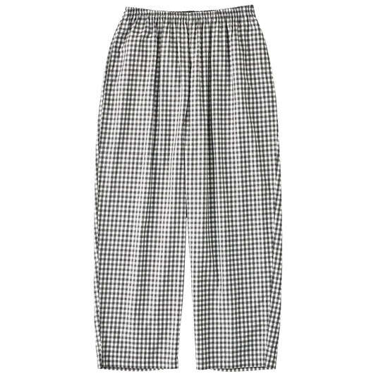 Porter Classic HEATHER GINGHAM CHECK PEACE PANTS (GIZA 120/2)
