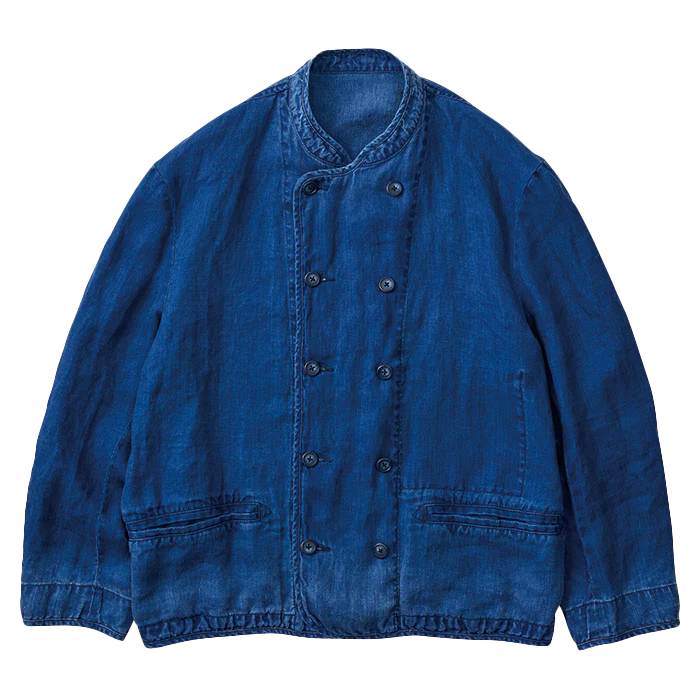 Porter Classic INDIGO LINEN SHORT RIDERS JACKET – unexpected store