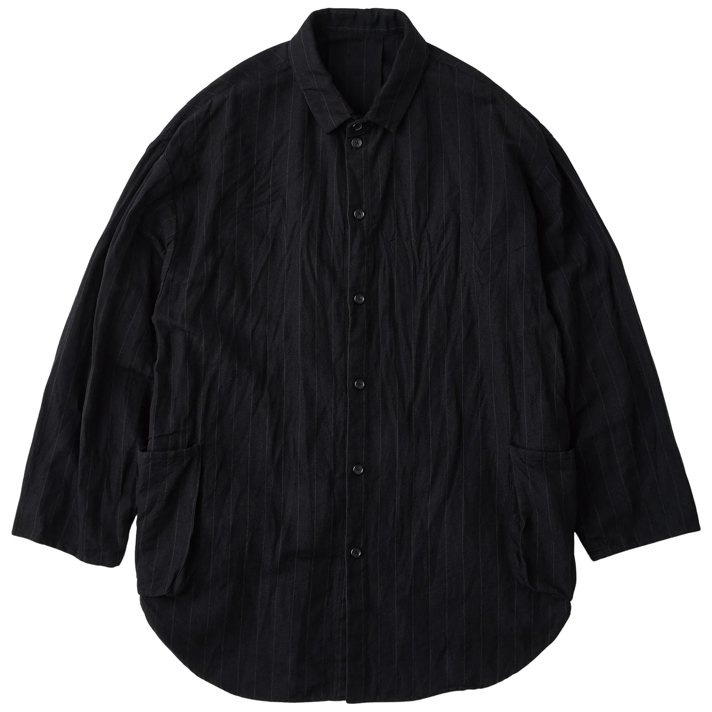 Porter Classic PIN STRIPE LINEN COTTON SHIRT JACKET