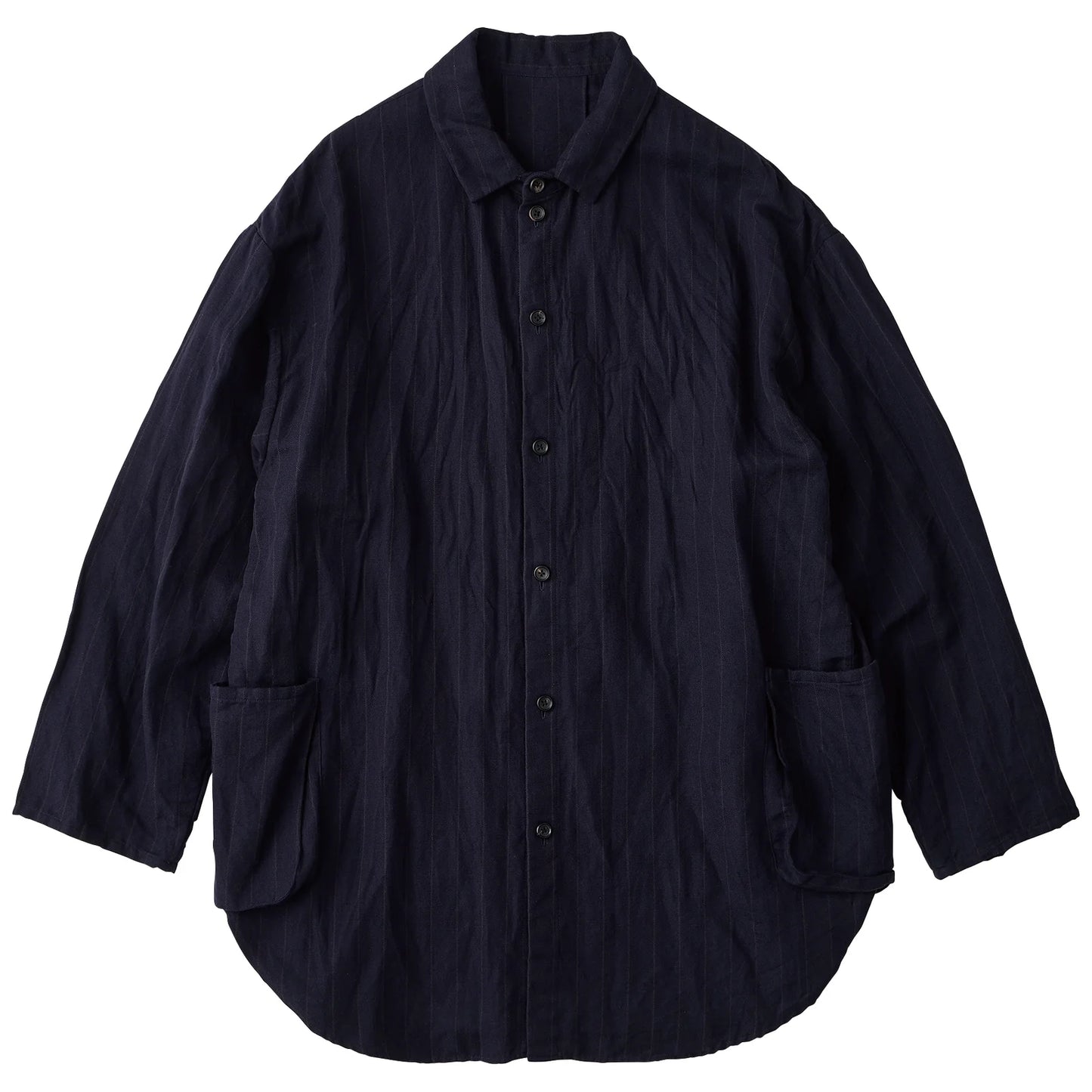 Porter Classic PIN STRIPE LINEN COTTON SHIRT JACKET