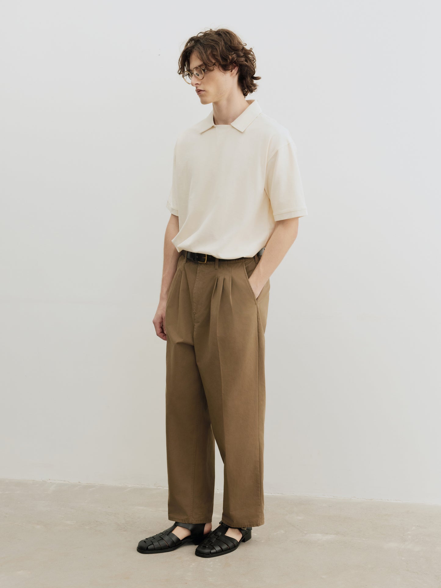 Burcs Twill Loose Straight Pants