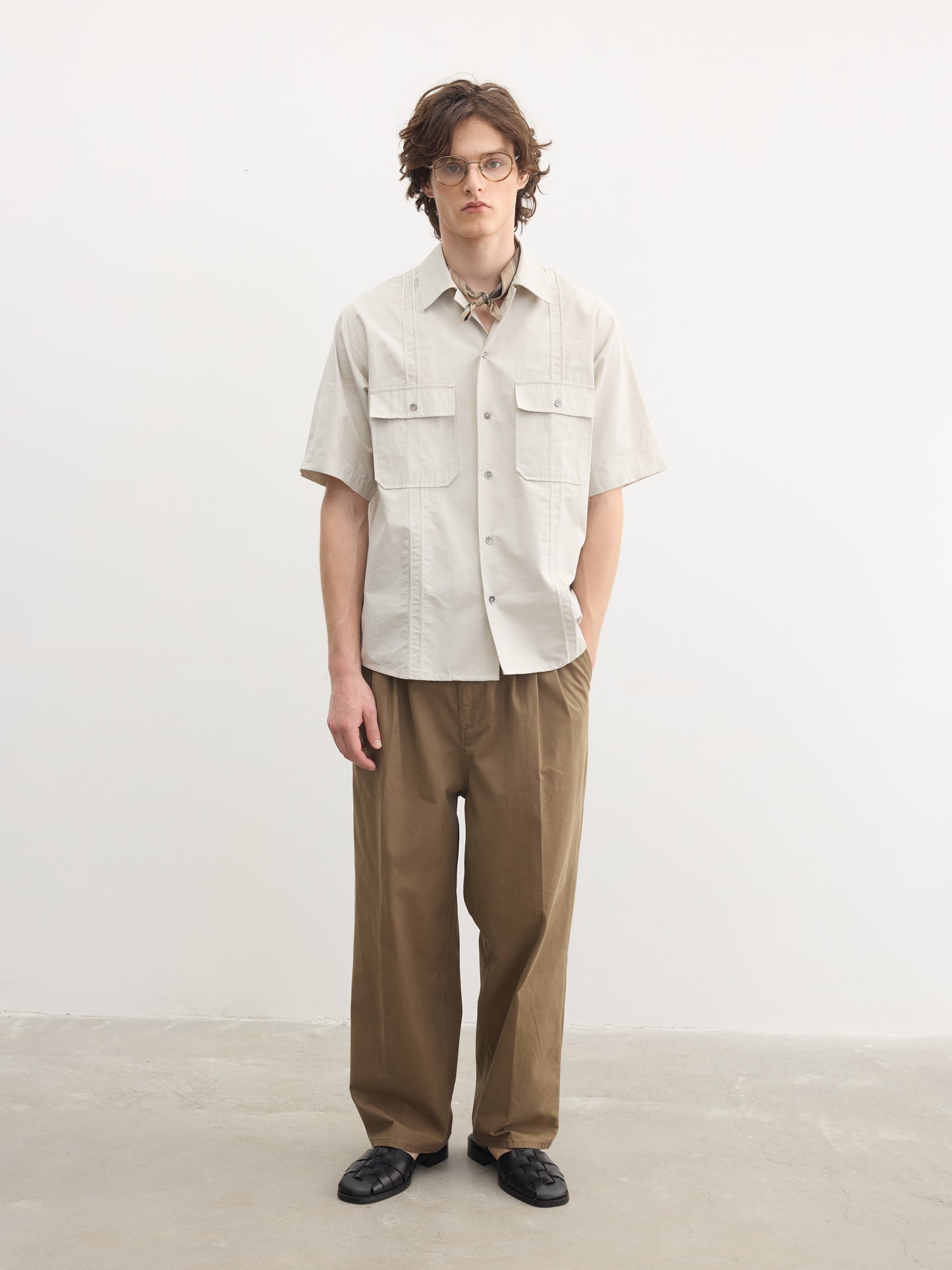 Burcs Twill Loose Straight Pants