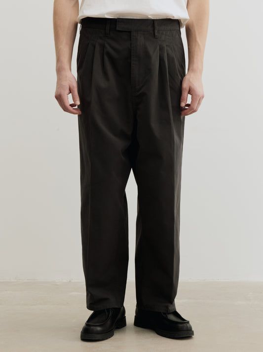 Burcs Three Ply Wide Tuck Chino Pants