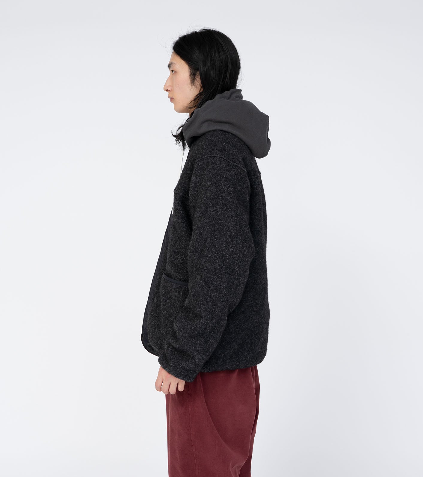 THE NORTH FACE PURPLE LABEL PLAS Wool Fleece Field Cardigan