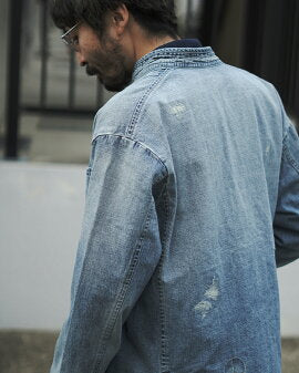 Porter Classic CANNERY ROW DENIM CHINESE JACKET