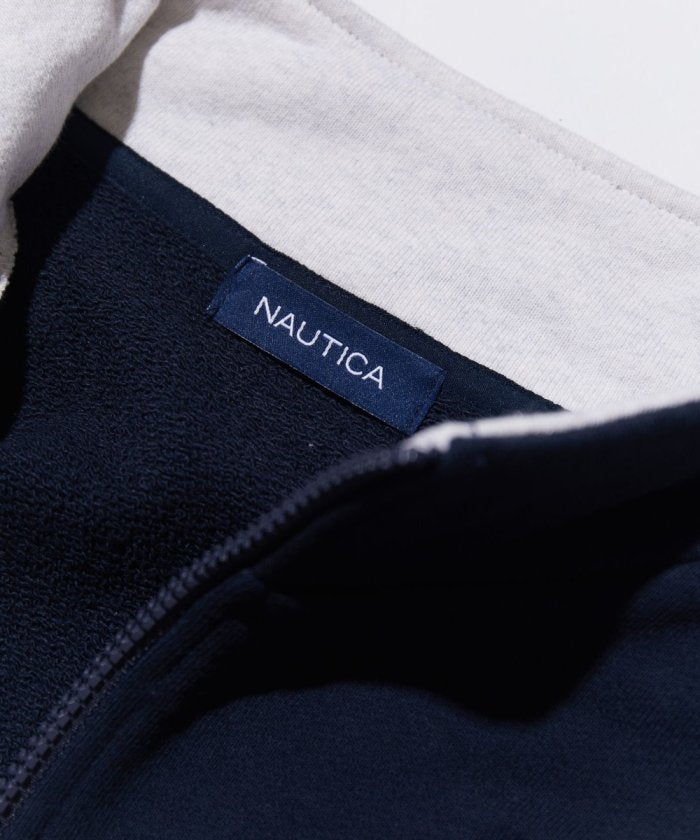 NAUTICA JAPAN Panel Border Cadet Collar Sweatshirt