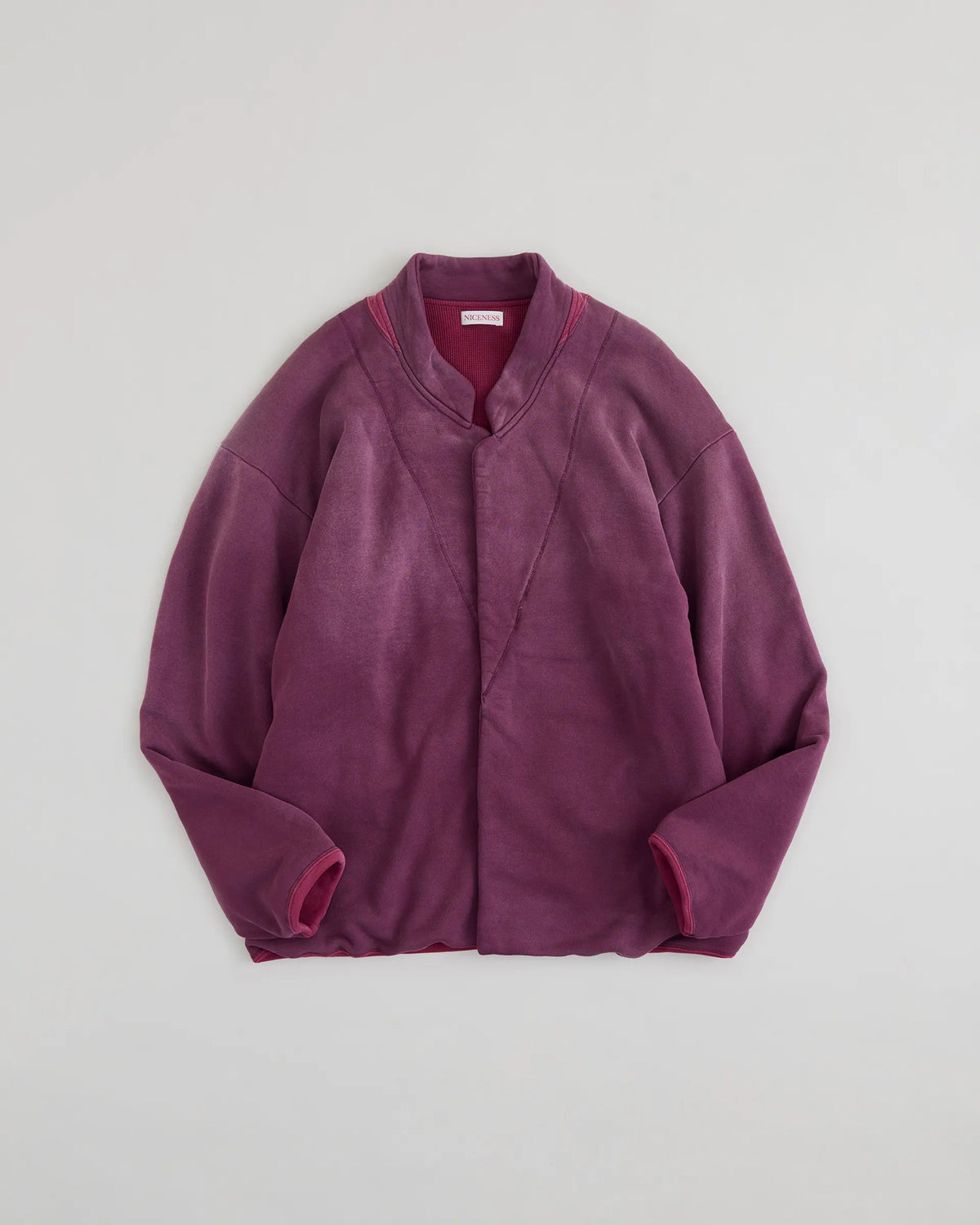 NICENESS LEAD Distressed Sweat Jacket