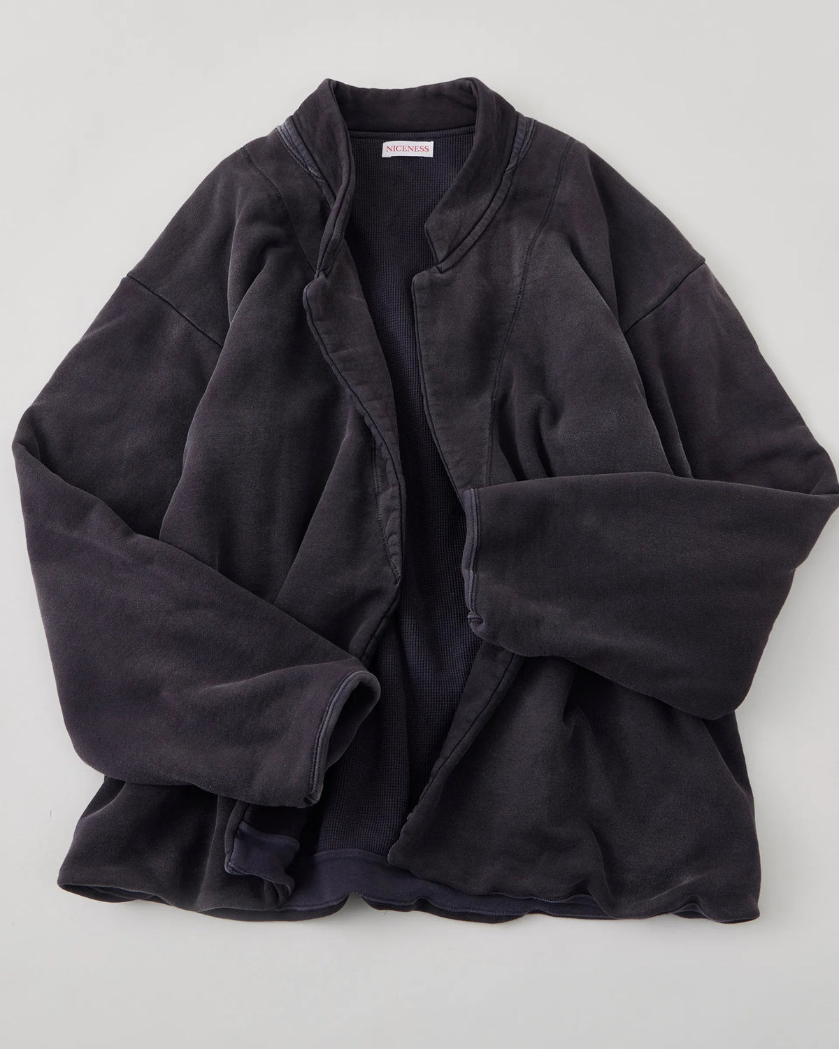 NICENESS LEAD Distressed Sweat Jacket