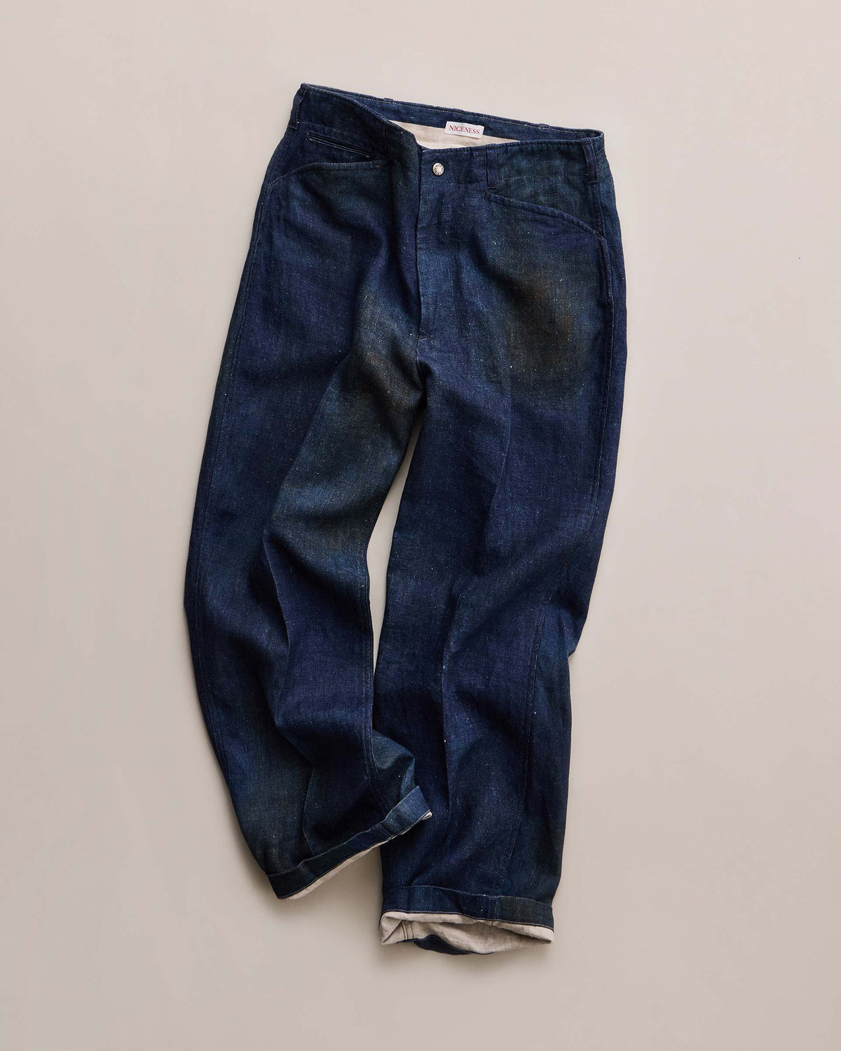 NICENESS N.MORLEY Printed Canvas Frisco Trousers