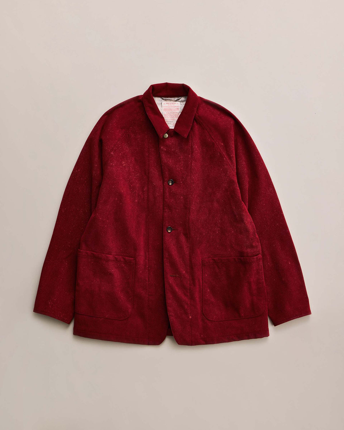 NICENESS LENNOX Bleached Faux Suede Raglan Coverall