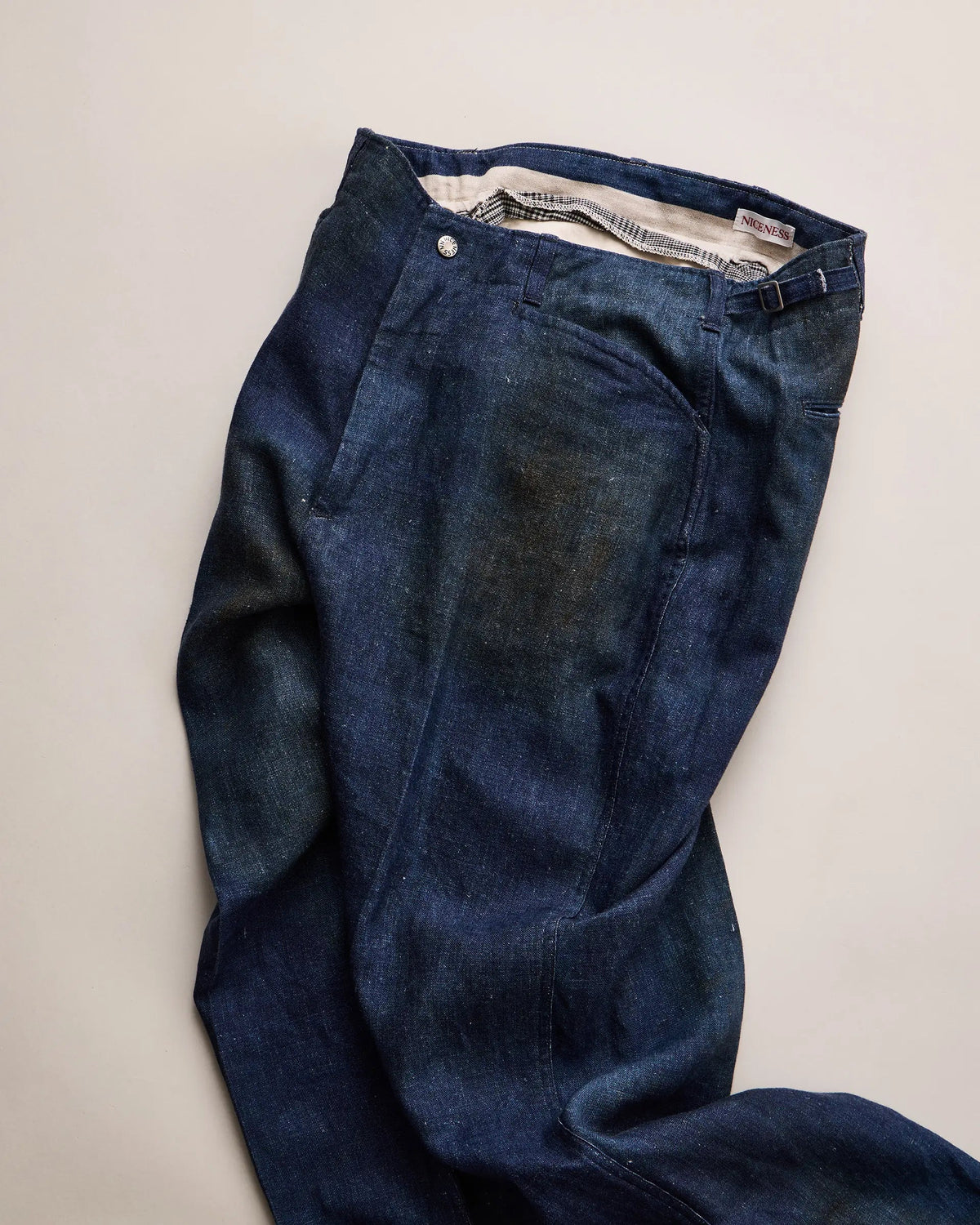 NICENESS N.MORLEY Printed Canvas Frisco Trousers