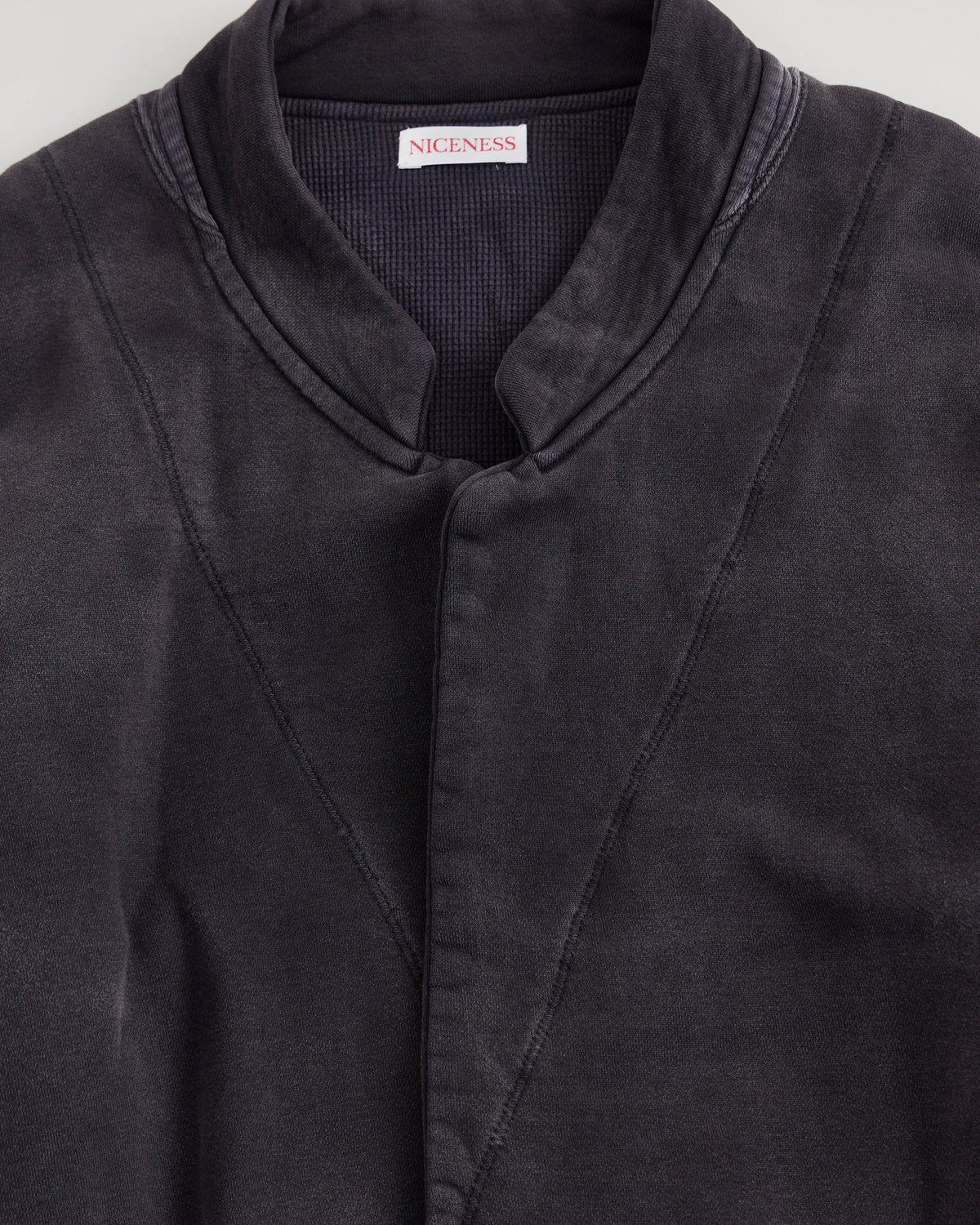 NICENESS LEAD Distressed Sweat Jacket