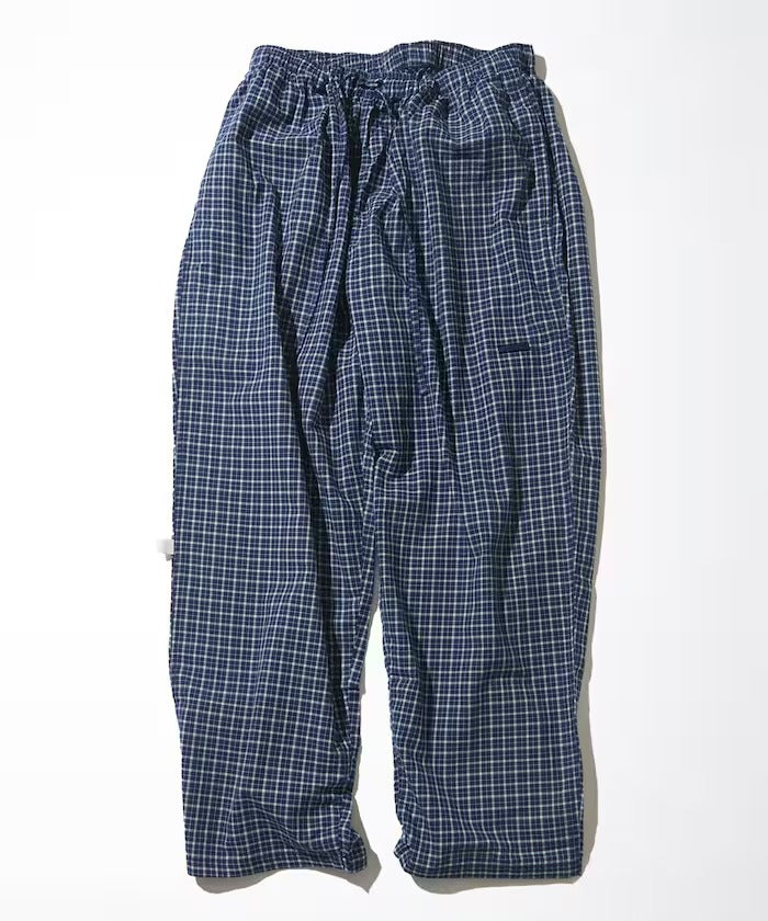 CAHLUMN Indigo Madras Check Easy Pant