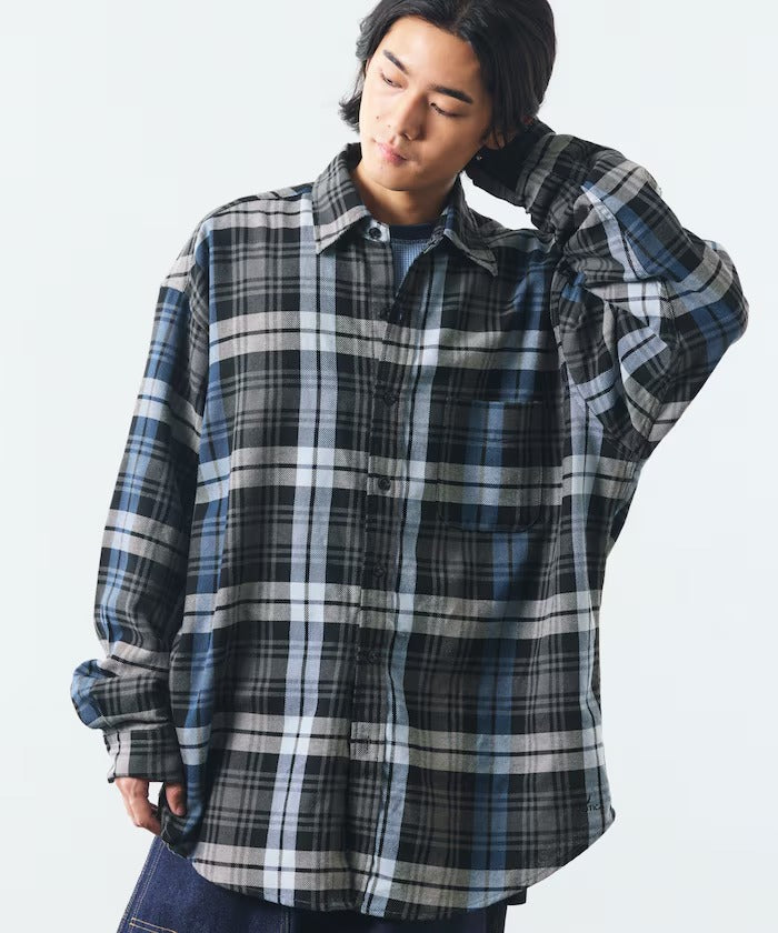 NAUTICA JAPAN Relaxed Fit Heavy Flannel Check Shirt