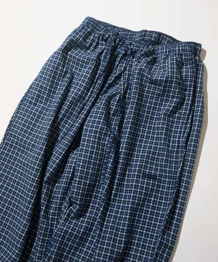 CAHLUMN Indigo Madras Check Easy Pant