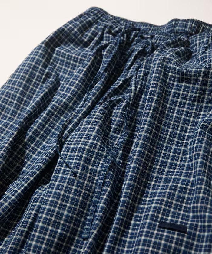 CAHLUMN Indigo Madras Check Easy Pant