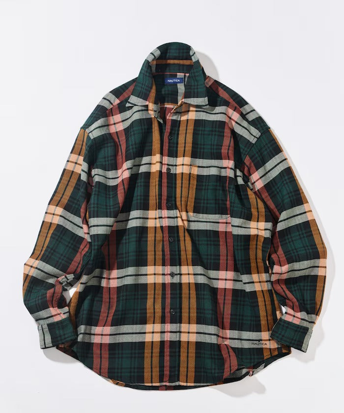 NAUTICA JAPAN Relaxed Fit Heavy Flannel Check Shirt