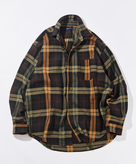 NAUTICA JAPAN Relaxed Fit Heavy Flannel Check Shirt
