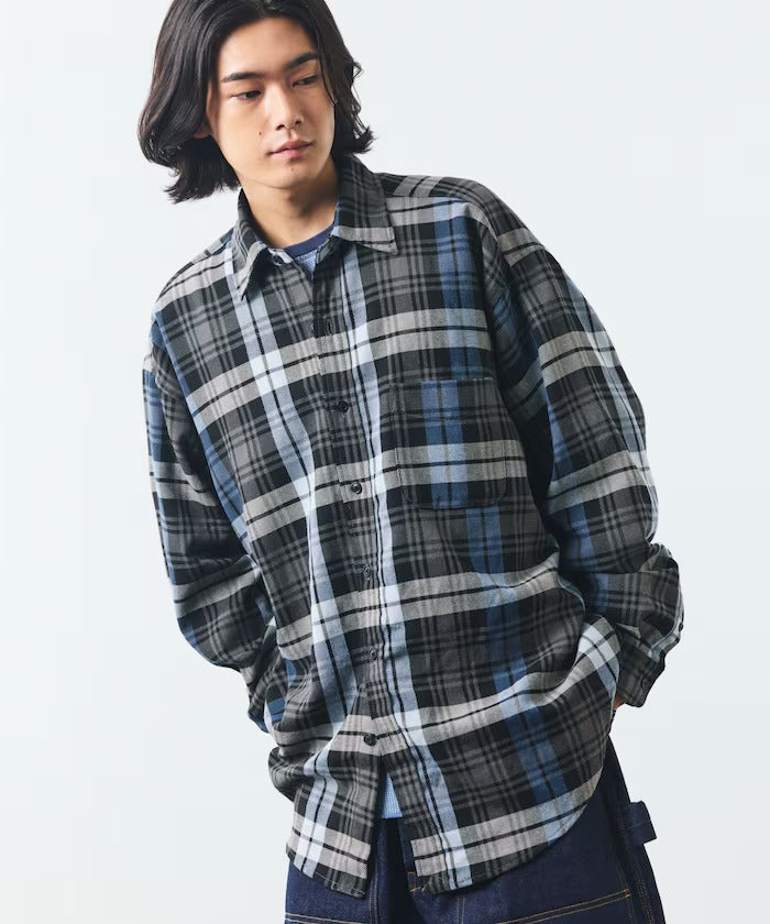 NAUTICA JAPAN Relaxed Fit Heavy Flannel Check Shirt