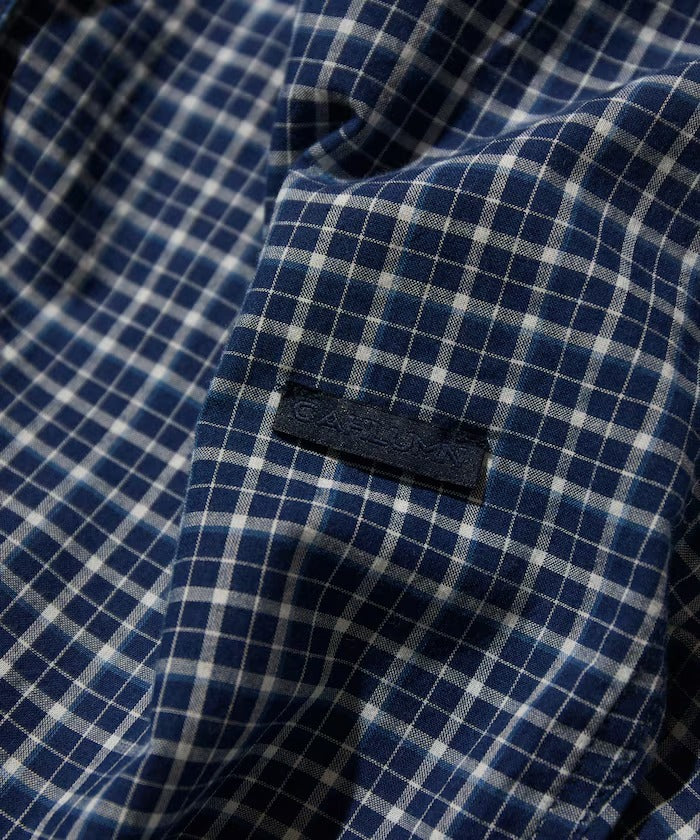 CAHLUMN Indigo Madras Check Easy Pant