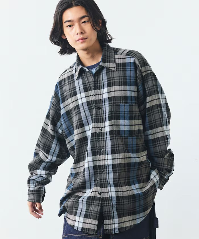 NAUTICA JAPAN Relaxed Fit Heavy Flannel Check Shirt