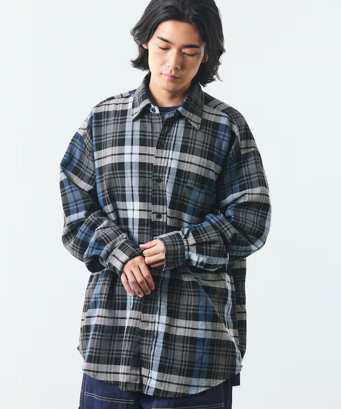 NAUTICA JAPAN Relaxed Fit Heavy Flannel Check Shirt