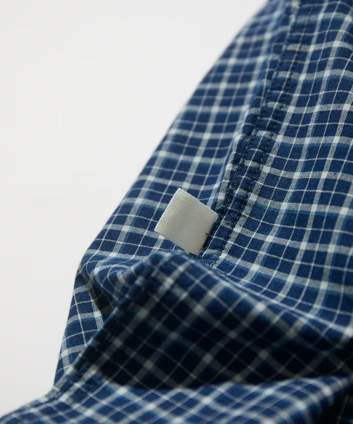CAHLUMN Indigo Madras Check Easy Pant