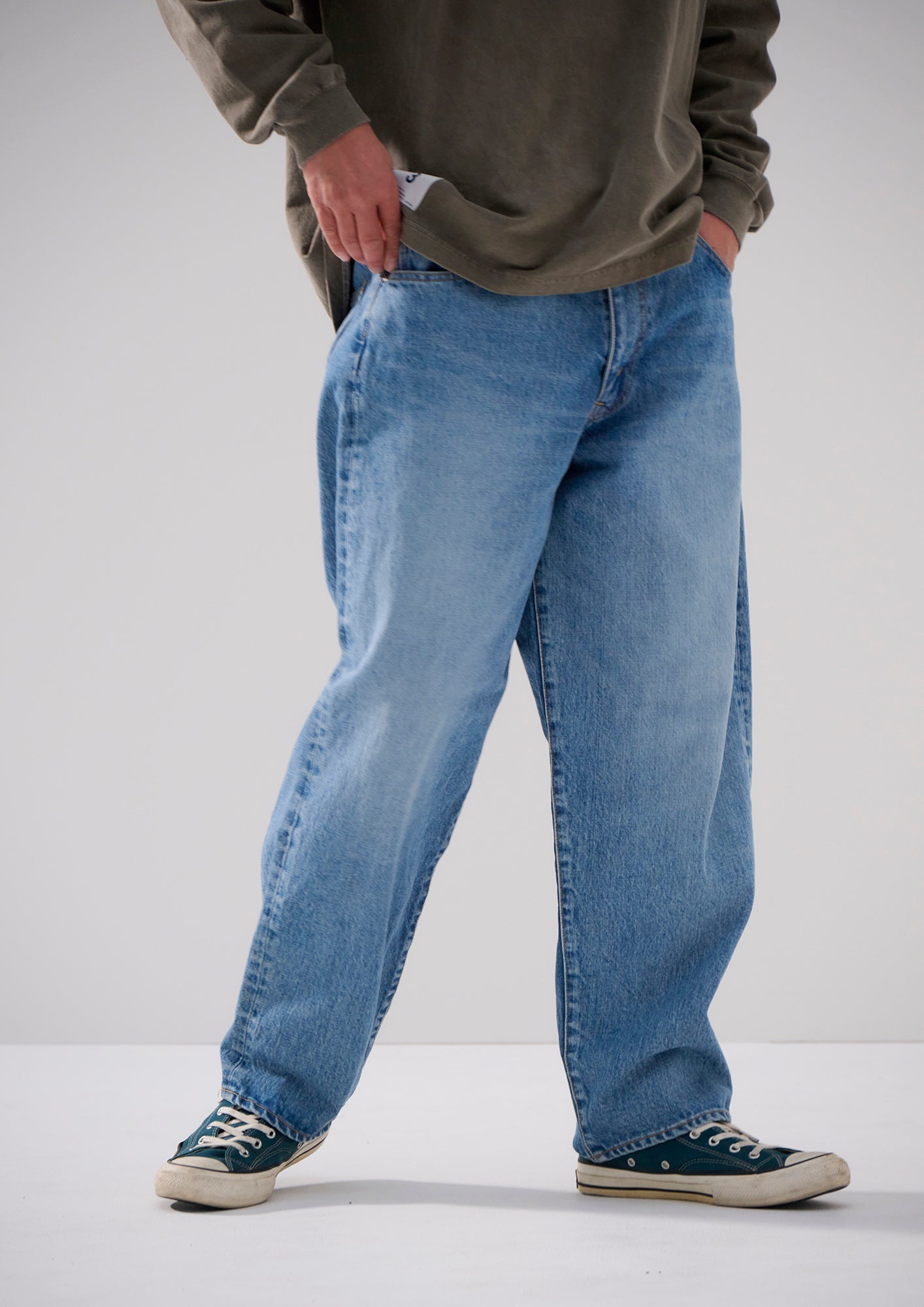 DESCENDANT 1995 DENIM TROUSERS BAGGY HARD WASH