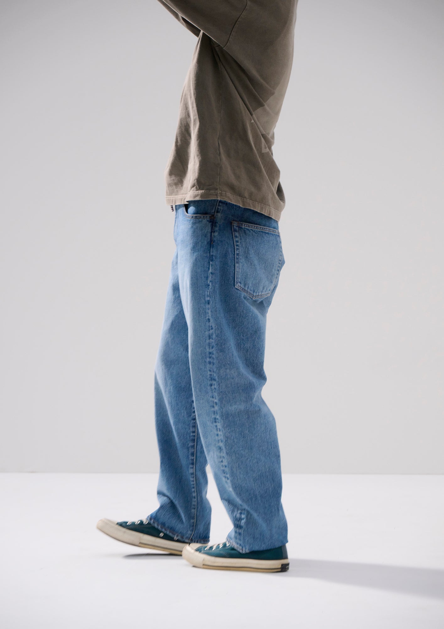 DESCENDANT 1995 DENIM TROUSERS BAGGY HARD WASH