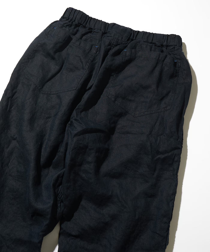 CAHLUMN Linen Gym Pant ブラック XXL CAHLUMN Belgium Linen Gym Tapered Pant 1.2 – unexpected store
