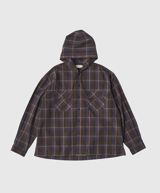 SEDAN ALL-PURPOSE Plaid Hooded Shirt