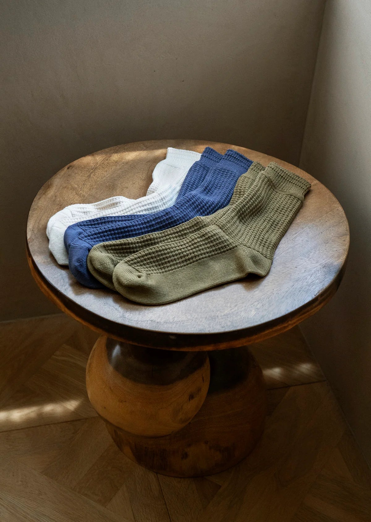 RoToTo COTTON WAFFLE CREW SOCK