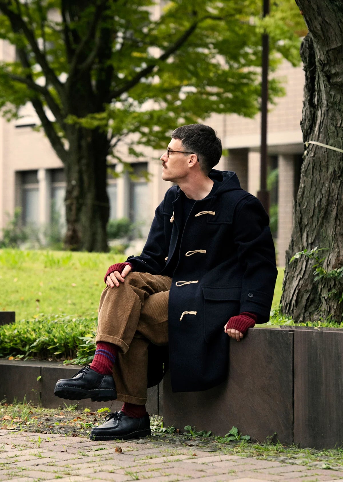 RoToTo MERINO LAMBS WOOL STRIPE SOCKS