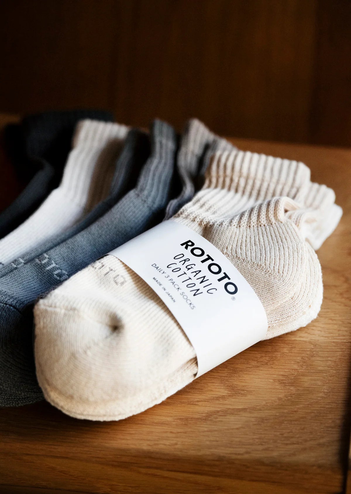 RoToTo ORGANIC DAILY 3 PACK MINI CREW SOCKS