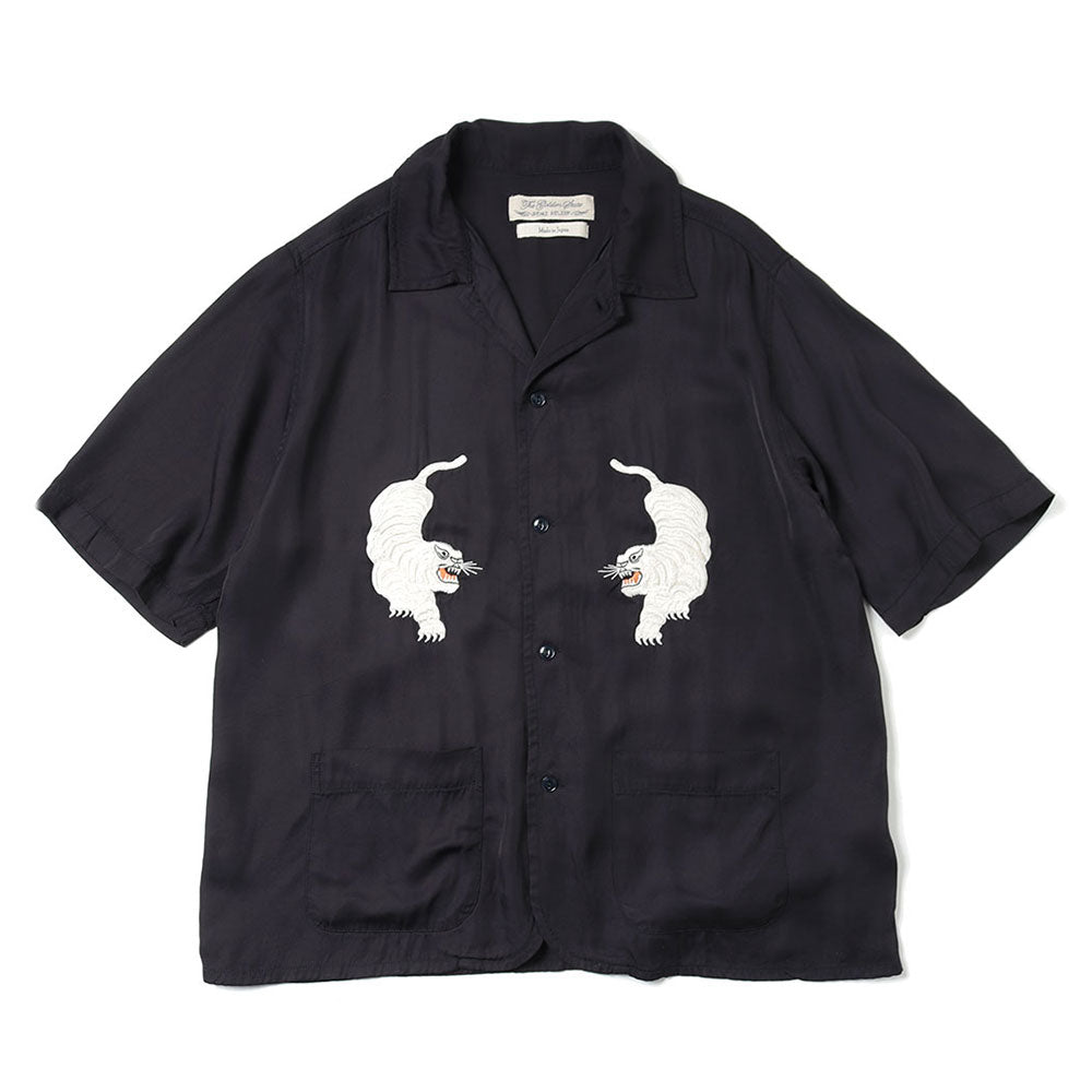 REMI RELIEF Rayon twill ska pattern S/S SHIRT (embroidery)