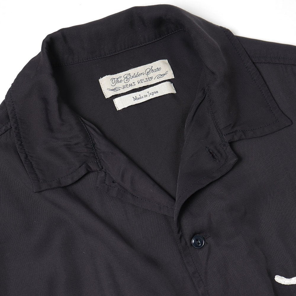 REMI RELIEF Rayon twill ska pattern S/S SHIRT (embroidery)