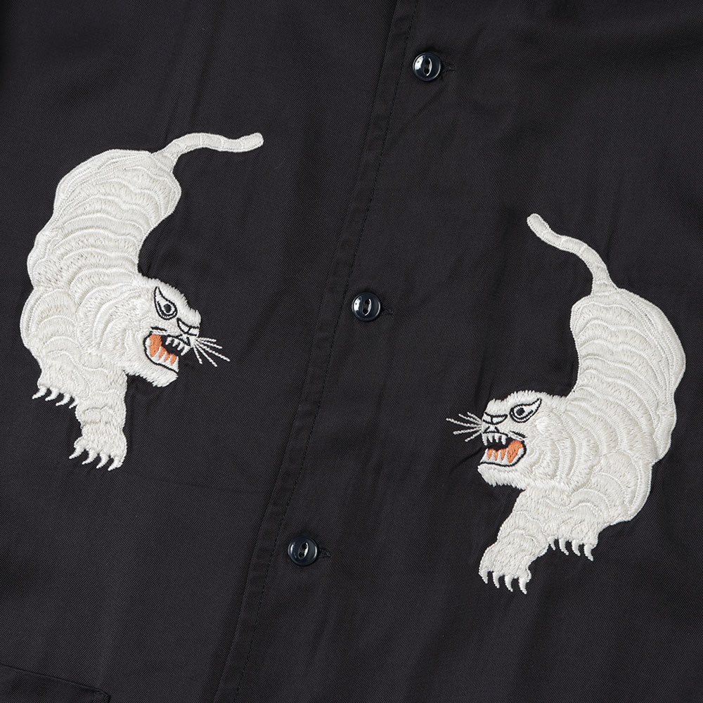 REMI RELIEF Rayon twill ska pattern S/S SHIRT (embroidery)