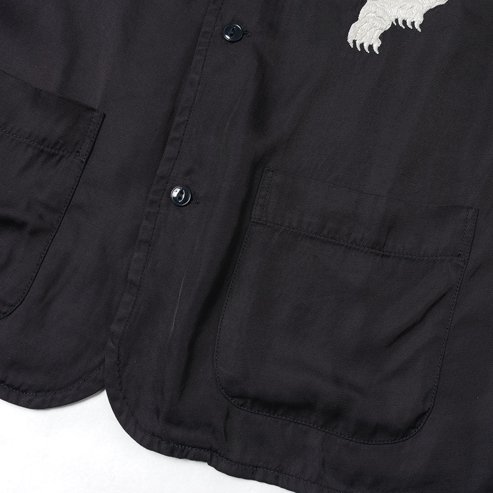 REMI RELIEF Rayon twill ska pattern S/S SHIRT (embroidery)
