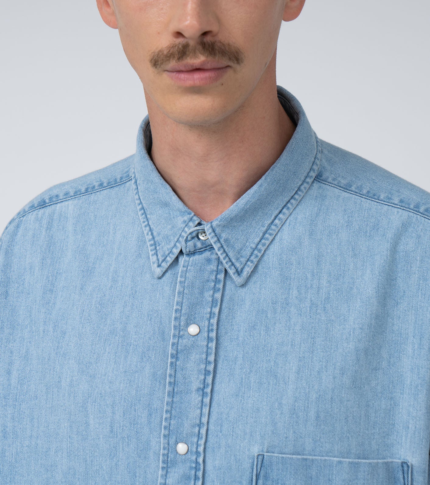 nanamica Regular Collar Light Denim Shirts